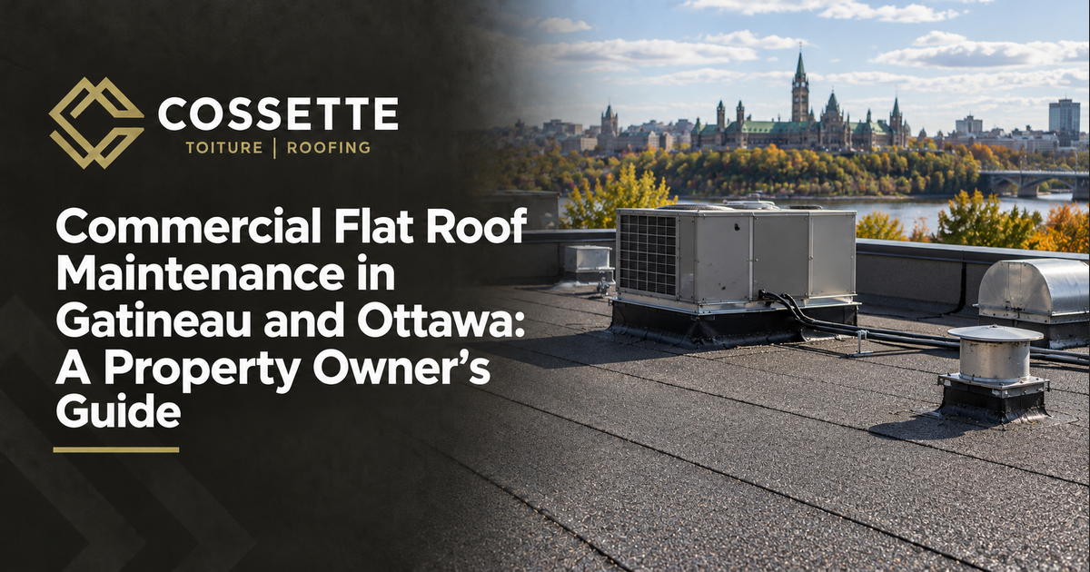 Cossette Roofing guide: Commercial Flat Roof Maintenance in Gatineau and Ottawa: A Property Owner’s Guide