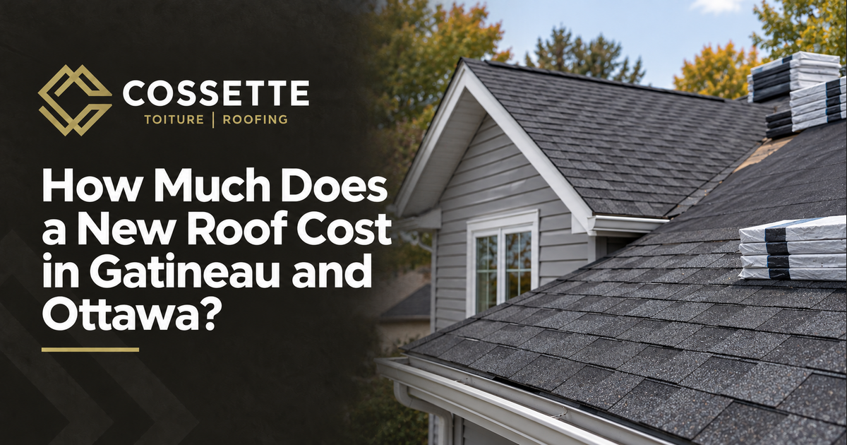 Cossette Roofing guide: How Much Does a New Roof Cost in Gatineau and Ottawa?