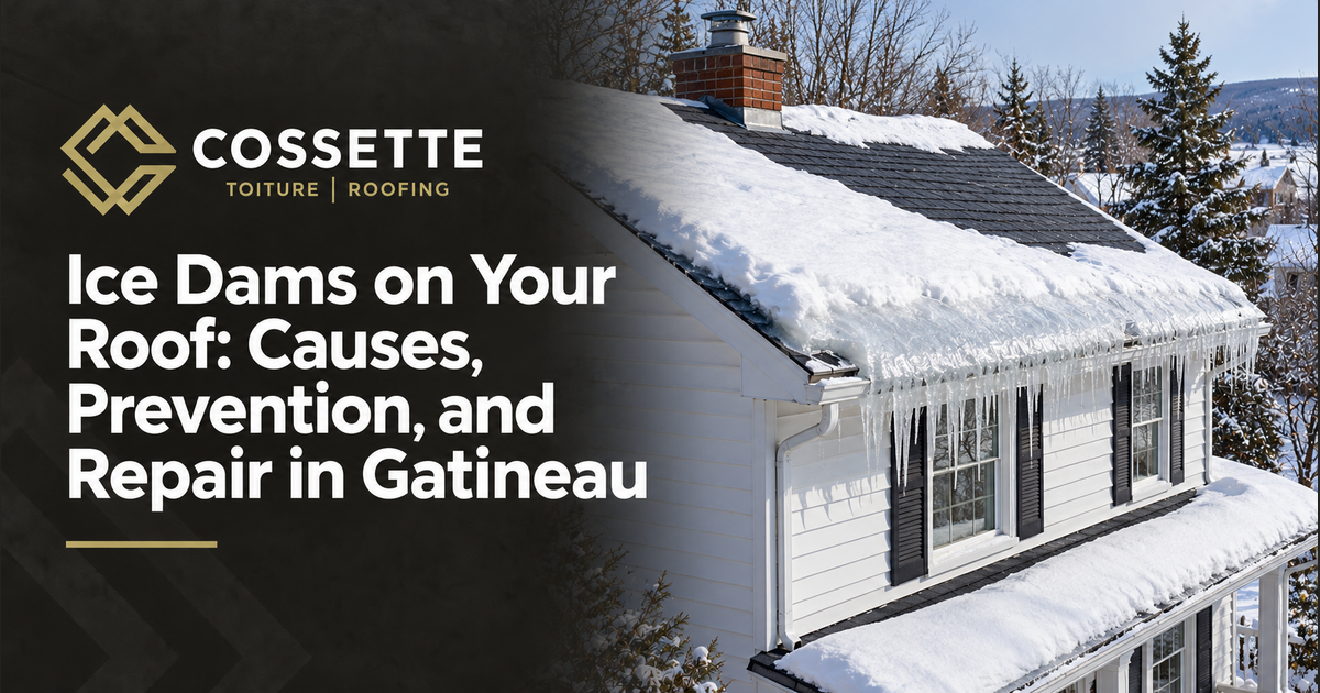 Cossette Roofing guide: Ice Dams on Your Roof: Causes, Prevention, and Repair in Gatineau