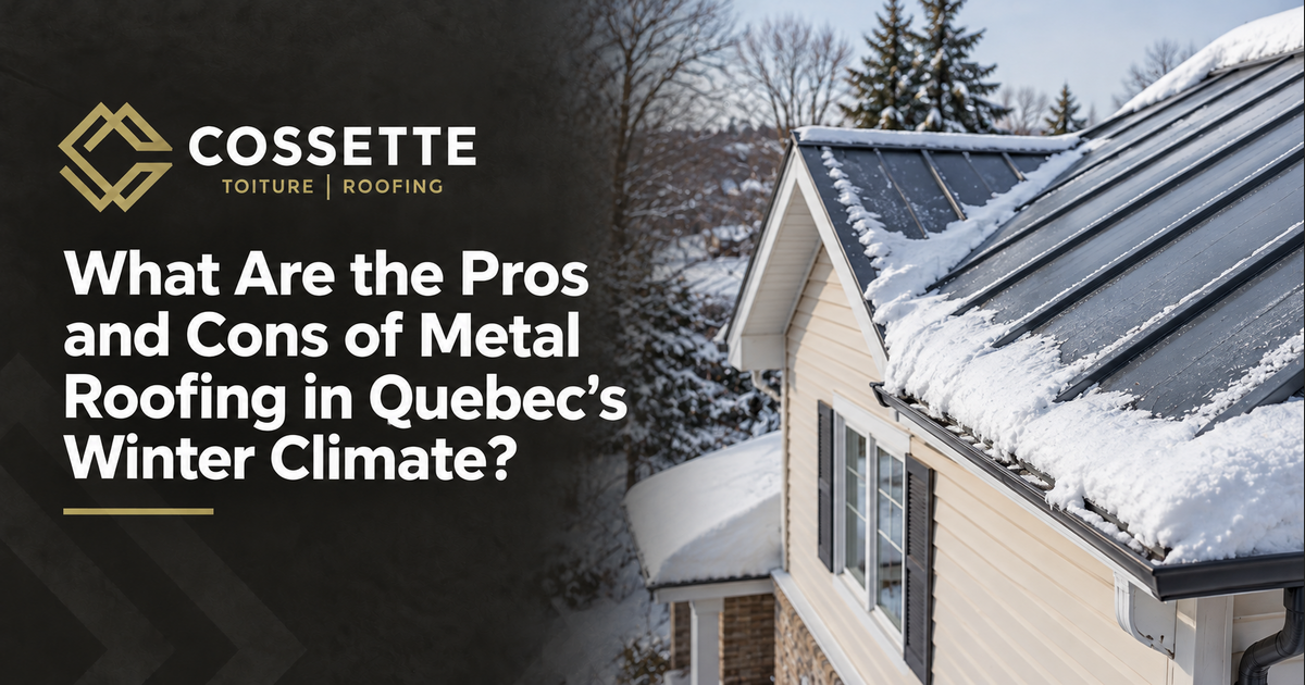 Cossette Roofing guide: What Are the Pros and Cons of Metal Roofing in Quebec’s Winter Climate?
