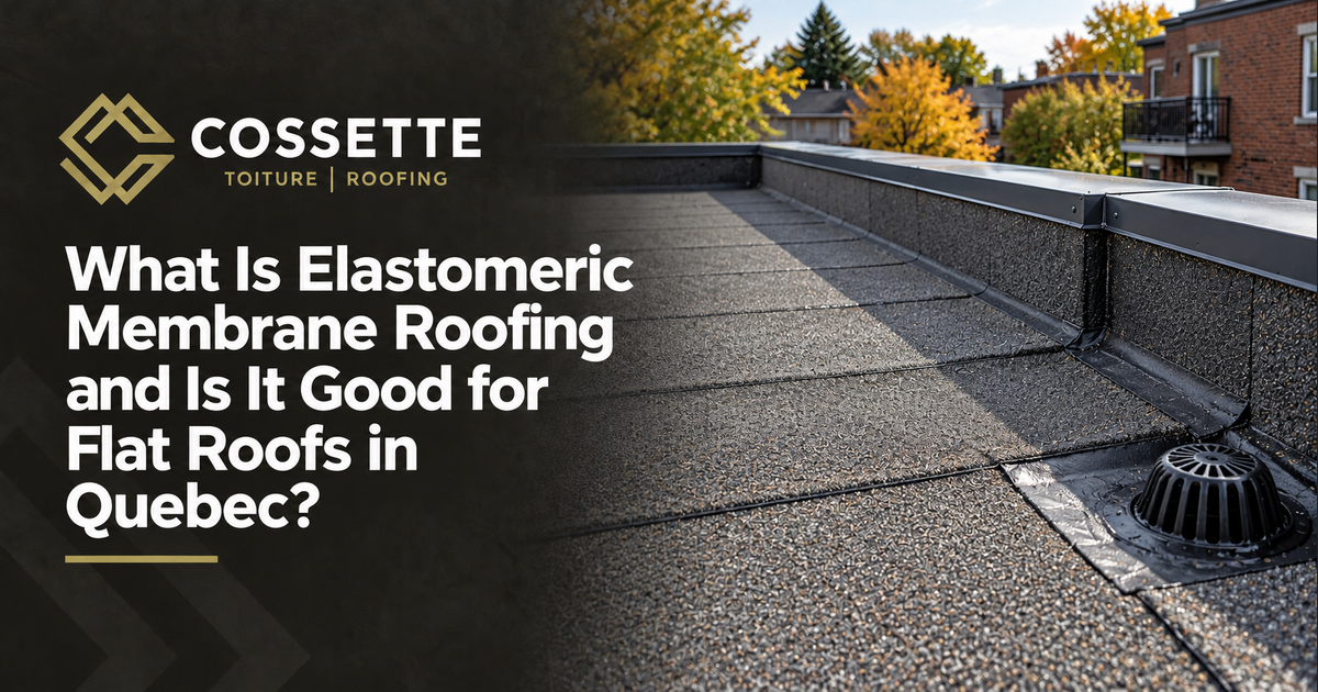 Cossette Roofing guide: What Is Elastomeric Membrane Roofing and Is It Good for Flat Roofs in Quebec?