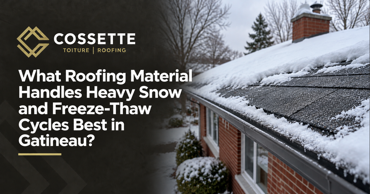 Cossette Roofing guide: What Roofing Material Handles Heavy Snow and Freeze-Thaw Cycles Best in Gatineau?