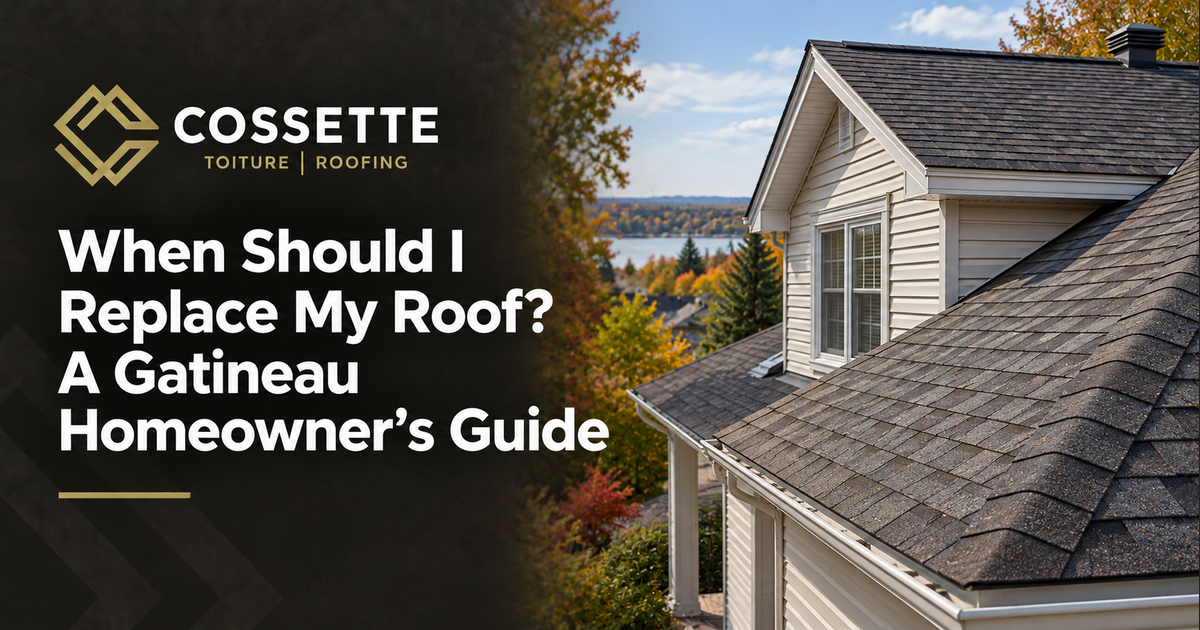 Cossette Roofing guide: When Should I Replace My Roof? A Gatineau Homeowner’s Guide