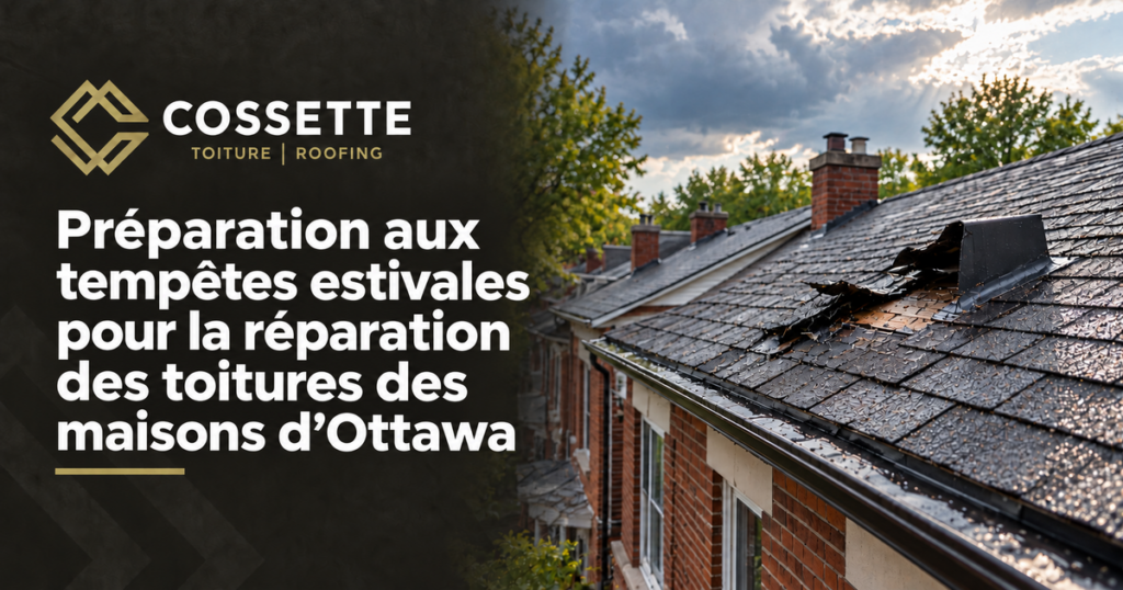 Guide de Toitures Cossette : Préparation aux tempêtes estivales pour la réparation des toitures des maisons d'Ottawa